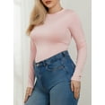 thumbnail image 3 of SUNSIOM T-Shirts Basiques Ajustés Décontractés pour Femmes Printemps Automne Manches Longues Col Rond Streetwear, 3 of 7