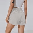 thumbnail image 5 of Stichou Women's Shorts High Waist Athletic Quick Dry Sporty Workout Running Shorts for Women with Zipper Pocket Light Gray XL, 5 of 5