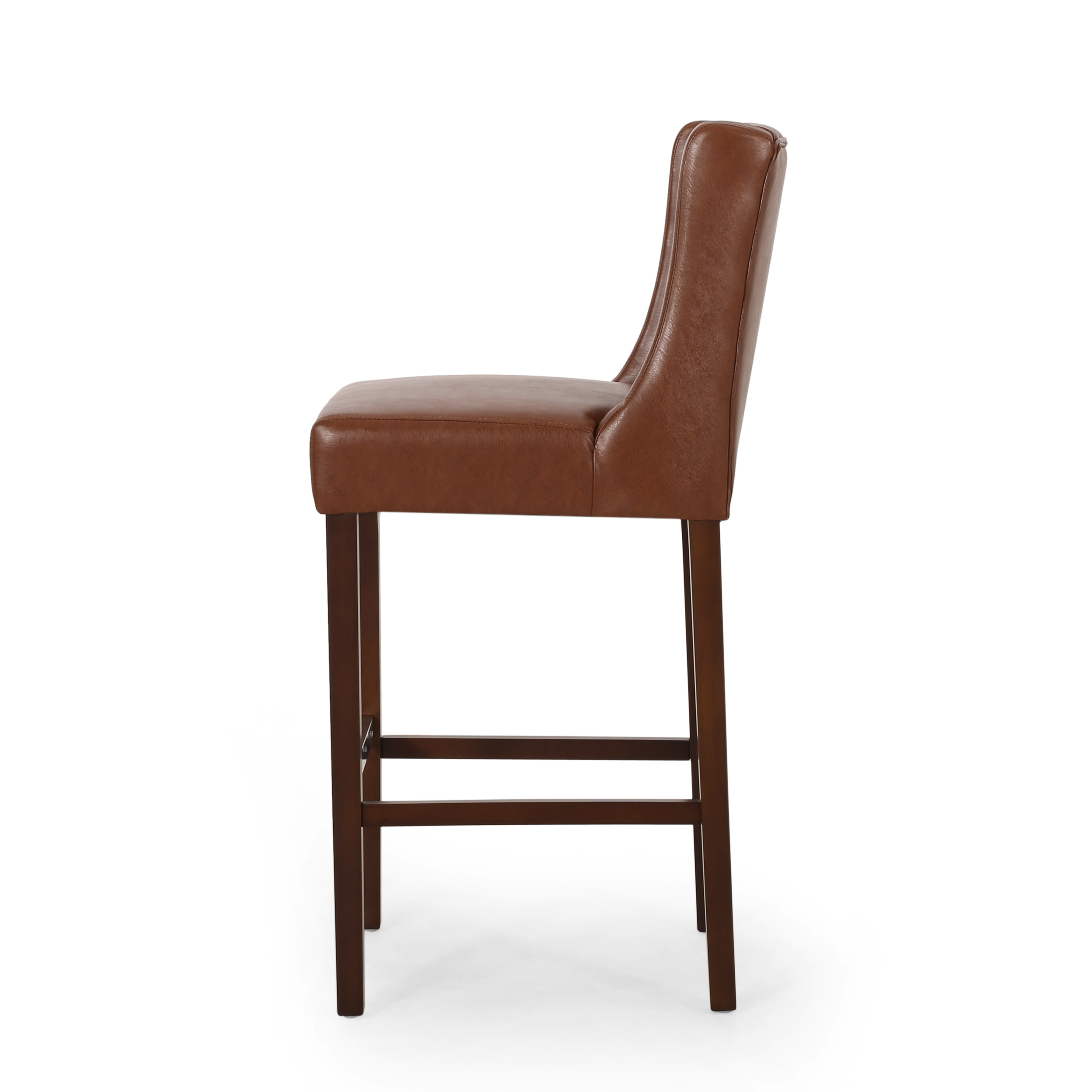 Noble House Daylanie Barstools, Cognac Brown, Espresso