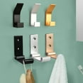 thumbnail image 4 of Matsuzay Folding Hanging Hooks Aluminium Alloy Punch Free Rack Strong Foldable Bearing Towel Hanger Invisible for Bathroom Living Room Type10 NO10 Matsuzay JJ17505-02, 4 of 6