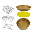 thumbnail image 1 of Juego de accesorios para freidora de aire 12 en 1 aptos para 4.8qt-6.3qt Cake Barrel Pan Rack Mat Kit 6 piezas - kaili Sencillez, 1 of 5