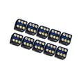 thumbnail image 1 of dados de seis caras, juguetes de barra opaca D6 16mm para de DND RPG, accesorios para enseñanza de matemáticas Negro Hugo Dados de seis caras, 1 of 9