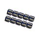 thumbnail image 1 of Paquete de 10 dados de seis caras, juguetes de barra opacos D6 de 16 mm para juegos de mesa de rol y matemáticas. Negro, 1 of 6