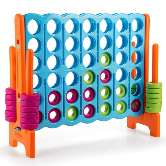 Juego gigante COSTWAY Jumbo de 4 puntos con 42 anillos gigantes