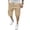 Khaki, variant on IAJDKMEK Men's Cargo Shorts with Pockets - Elastic Waist Beach Shorts, Versatile Hiking Shorts, and Multi-Pocket Work Shorts with Comfortable Fit,Army Green L