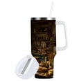 thumbnail image 2 of 30 oz Insulated Stainless Steel Tumbler Double Wall Stainless Steel Tumbler with 2-Way Drinking Vintage Kitchen Scene, 2 of 9