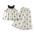 thumbnail image 1 of Zpanxa Summer Outfits for Girls Bow Print Pullover Top and Solid Color Long Pants Set 7-8 Years, 1 of 7