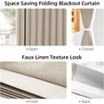 thumbnail image 4 of Cortinas Plisadas de Puerta Plegable con Blackout Total, Color Gris con Ganchos, Cortinas de Acordeón para Puerta de Clóset, Cortinas de Pared, Divisor de Habitación, 4 of 4
