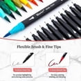 thumbnail image 2 of Dual Tip Brush Pens - 36 Colors Art Markers for Kids - Fine Tip and Brush Tip Pen Awesome, 2 of 5