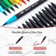 thumbnail image 2 of Dual Tip Brush Pens - 36 Colors Art Markers for Kids - Fine Tip and Brush Tip Pen Awesome, 2 of 5