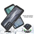 thumbnail image 2 of Compatible with Motorola Moto G9 Plus Case Upgrade Full Body Clear Bumper with Screen Protector - Black, 2 of 4