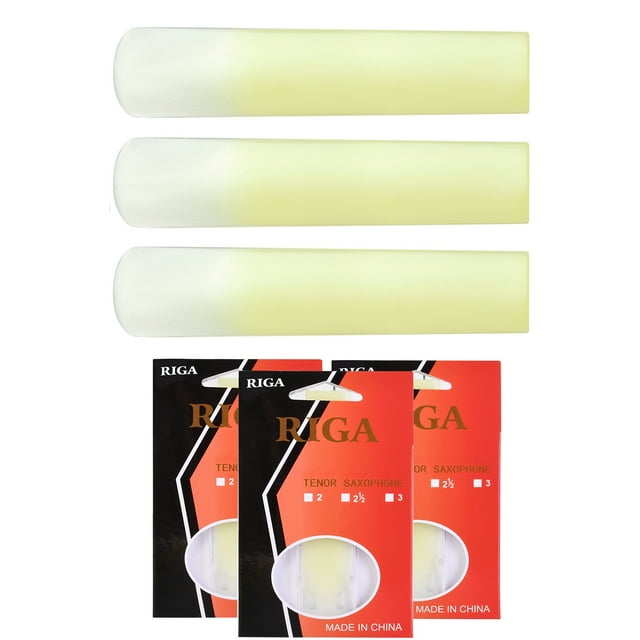 Amdohai RIGA 3 Pcs Anches de Saxophone Ténor Anche de Sax en Résine Saxophone