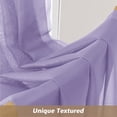 thumbnail image 6 of Chyhomenyc Lilac Sheer Valances for Windows for Living Room, Light Filtering Solid Small Kitchen Valance Curtains, Short Voile Topper Window Treatment for Bathroom, Each 42"W x 14"L Inches, 2PCS, 6 of 8