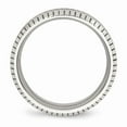 thumbnail image 2 of Solid Stainless Steel Men's Grooved and Textured Wedding Band Ring Size 12, 2 of 7