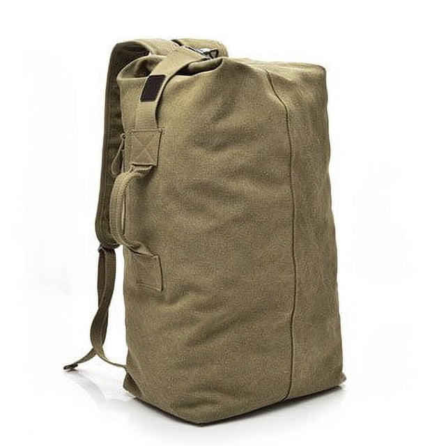 LinYooLi Outdoor Large Bag Rucksack Mens Military Canvas Backpacks Male Multi-functional Bucket Shoulder Army Bag Tourist Foldable
