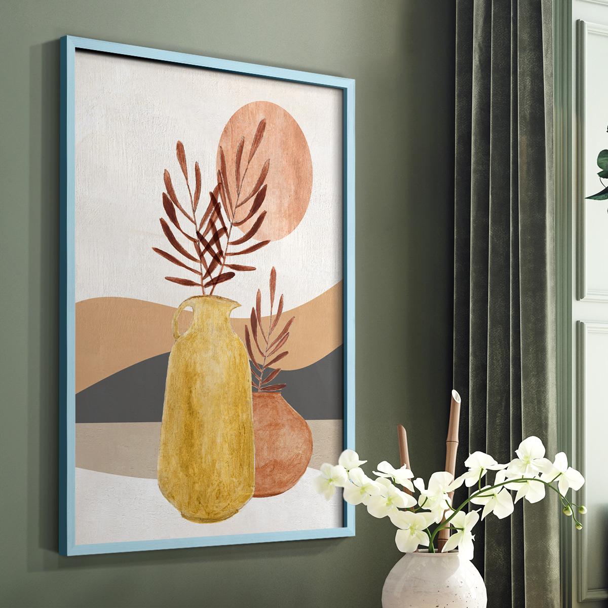Adobe Moon I in Paper Solid Wood 8 x 10 Framed Print