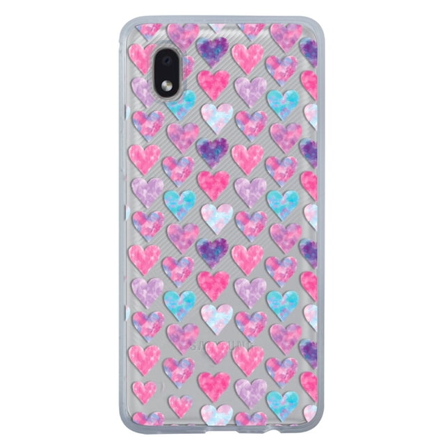 Funda Protector Antigolpes InstaCase para Galaxy A01 Core Corazones Acuarela