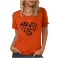thumbnail image 1 of Dadaria T-Shirt pour Femmes Chemise Orange Manches Courtes Col Rond Été Chandail Blouses m, 1 of 5