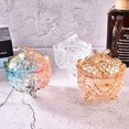 thumbnail image 5 of Royal Embossed Crystal Candy Box with Lid Footed Jewelry Box Candy Jar Cookie Jar Wedding Candy Buffet Jars Kitchen Storage Jar(Rainbow), 5 of 5