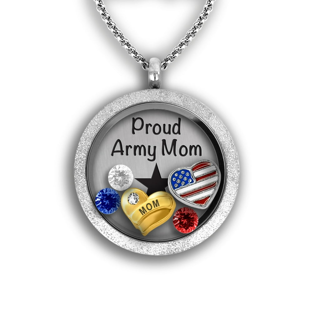 A Touch of Dazzle Army Mom Necklace Proud Army Mom Jewelry Gift for