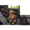 thumbnail image 4 of Pzuqiu Dog Paws Printed Dog Car Seat Cover for Back Seat Pet Heavy Duty Hammock with Pet Bandana Cat Dogs Kerchief Triangle Bib & Hanging Car Garbage Bag 3-Piece, 4 of 6