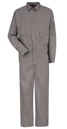 BULWARK CLD4GY Flame-Resistant Coverall,Gray,52 In