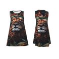thumbnail image 7 of KLL Lion Forest Crown Pattern Womens Summer Dresses 2025,Loose Round Neck Sleeveless Sundresses Tank Dresses with Pockets, 7 of 7