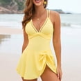 thumbnail image 2 of Leey-World One Piece Bathing Suit for Women Tummy Control Swimsuit Slimming Vintage Swimwear Women'S One Piece Swimsuits(Yellow,XL), 2 of 8