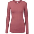 thumbnail image 2 of Kaylee_xo Women’s Round Neck Long Sleeve Solid Basic Slim Fit Cute Stretchy Tee Shirt Top, 2 of 2
