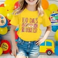 thumbnail image 2 of Suilloe Toddler Girls T-Shirts 100 Days Of School Print Round Neck Short Sleeve Tee Kids Girls Spring Summer Comfy And Style Tee Tops，10 -11 Years, 2 of 4