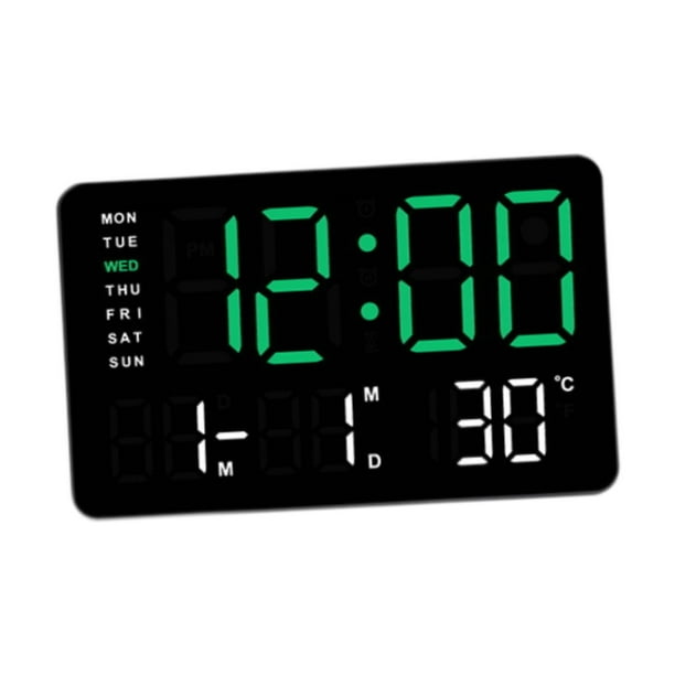 Reloj despertador digital reloj de mesita de noche reloj de escritorio con pantalla de fecha hora y temperatura reloj de escritorio electrico Estilo B Gloria Walmart en linea