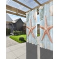 thumbnail image 3 of nqOlkjepod Outdoor Curtains for Patio Waterproof, Coastal Starfish Outdoor Privacy Panels Grommet, Blue Summer Beach Nautical Ocean Shell Blackout Outside Curtains for Porch/Cabana 54"x95", 1 Panel, 3 of 8