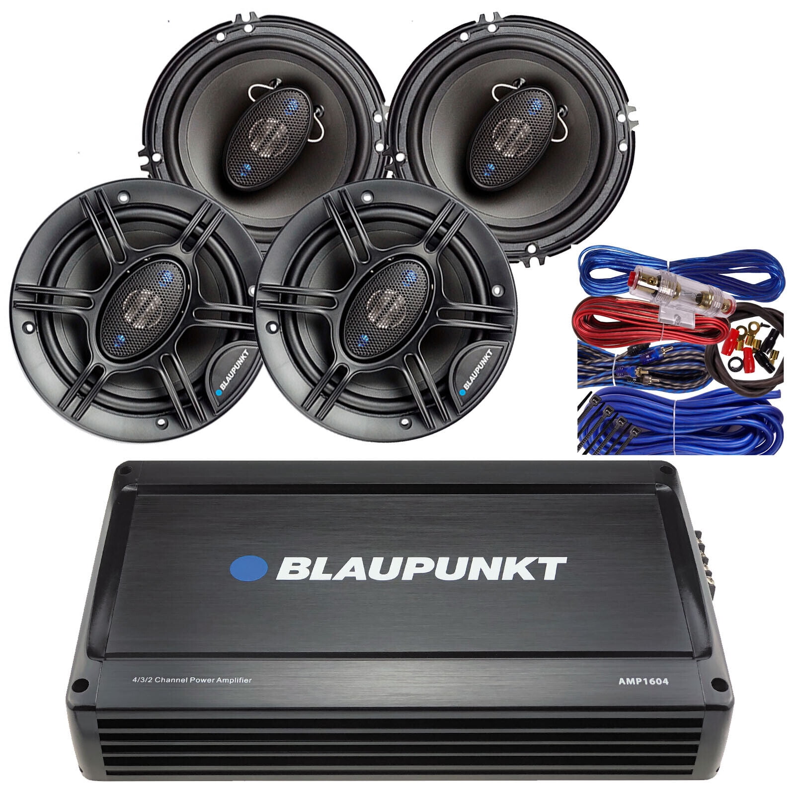 BLAUPUNKT AMP1604 1600W 4Ch AMP + 4x Blaupunkt GTX650 720W 6.5