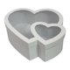 thumbnail image 1 of Caja de flores con forma de corazón, empaque para flores, regalo, regalo premium para mamás y mujeres, portátil. Blanco, 1 of 8