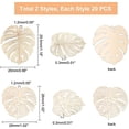 thumbnail image 2 of 40Pcs 2 Style Tropical Leaf Charms Hollow Filigree Leaf Charms Gold Plated Leaves Pendant Etched Metal Charm Bulk Brass Leaf Crafts Pendant, 2 of 9
