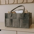 thumbnail image 5 of Diaper Caddy - Nursery Storage Bin and Car Organizer for Diapers and Baby Wipes - Charcoal, Large, 5 of 8
