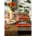 thumbnail image 6 of Contemporary Home Living Knotted Fringe Rectangular Woven Cotton Placemats - 19" - Burnt Orange -, 6 of 6