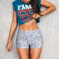 thumbnail image 3 of Lsque Blue Butterfly Pattern High Waisted Biker Shorts for Women-Tummy Control Fitness Athletic Workout Running Yoga Gym Shorts,Moisture-Wicking-Medium, 3 of 9