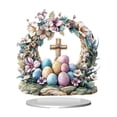 thumbnail image 2 of Steadline 2D Printed Acrylic Easter Holiday Ornament Decoration,Flat Surface Wall Art Home Decor for Desktop Bookshelf Living Room Bedroom Classroom Spring Festival Party Centerpiece, 2 of 7