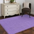 thumbnail image 3 of Purple 2.7x5 Area Rugs, Farmhouse Burlap Solid Purple Color Modern Linen Texture Non-Skid Rubber Backing Large Rectangle Rugs - Living Room Bedroom Home Office, Indoor Floor Mat Carpets Washable Rug, 3 of 9