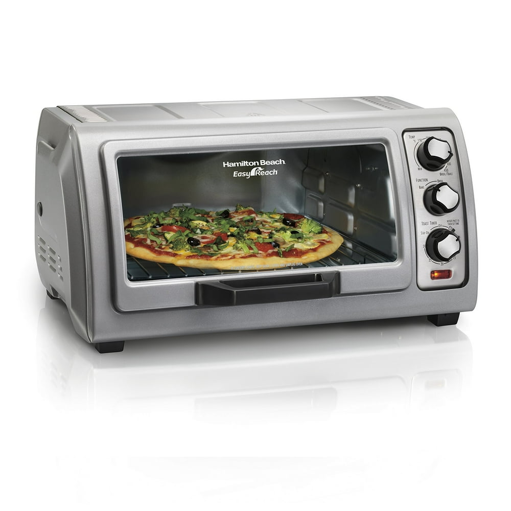 Hamilton Beach 31127 Easy Reach Toaster Oven with RollTop Door, Silver