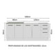 thumbnail image 3 of Kit 2 Muebles Cocina Madesa Agata (Sin Tablero y Tarja), 3 of 9