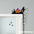 thumbnail image 2 of Handmadetneonsign Halloween Door Corner Sign, Pumpkin Metal Door Topper, Witch Door Corner Decor 70492, 2 of 4