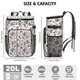 thumbnail image 3 of Travel Cooler Bag - Pioneer Flower Floral Print Pattern Camping Beer Cooler Backpack with Bottle Opener- Waterproof Insulated Picnic Backpacks - Cooler Bag for Beach, 3 of 6