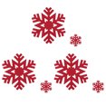 thumbnail image 1 of Billuyoard Juego de manteles individuales con diseño de copos de nieve para de comedor, con textura gruesa, ideal para Navidad y Acción de Mostrada Copo de nieve 6 piezas, 1 of 5