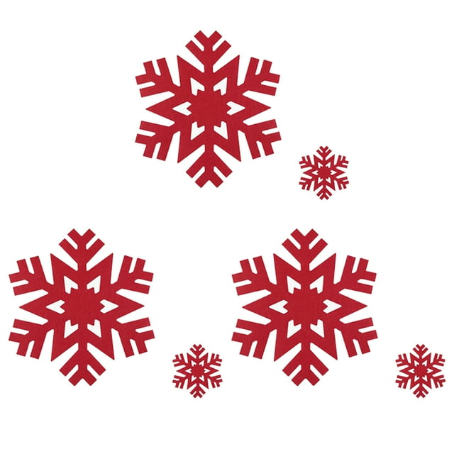 Billuyoard Juego de manteles individuales con diseño de copos de nieve para de comedor, con textura gruesa, ideal para Navidad y Acción de Mostrada Copo de nieve 6 piezas