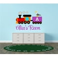 thumbnail image 1 of ALPHABET - Multicolored Home Art Train & Albatross Bird Decoration Letter A Alphabet Design Vinyl Adhesive Wall Decal - Kids Nursery Bedroom Customized Name Lettering Art Wall Décor Sticker 30" x 21", 1 of 3