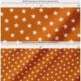 thumbnail image 2 of Soimoi Orange Cotton Voile Fabric Stars Star Print Sewing Fabric Yard 58 Inch Wide, 2 of 7