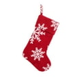 thumbnail image 3 of Anhility Christmas Stockings, 20" x 12" Large Size Red Snowflake Graphic Knitted Hanging Stockings Gifts for Xmas Tree Fireplace Mantle Family Holiday Party Decorations, 3 of 8