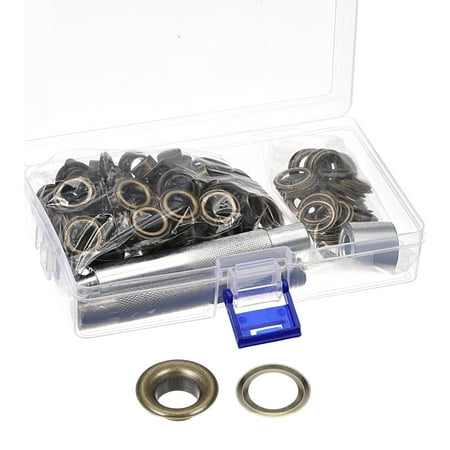 Grommet Eyelets Kit, 100 Sets Eyelets 10mm Eyelets, Tarpaulin Repair Kit,  With 3pcs Grommet Grommet Eyelet Tools Kit for Tarp, Fabric, Curtains and  Fabrication 